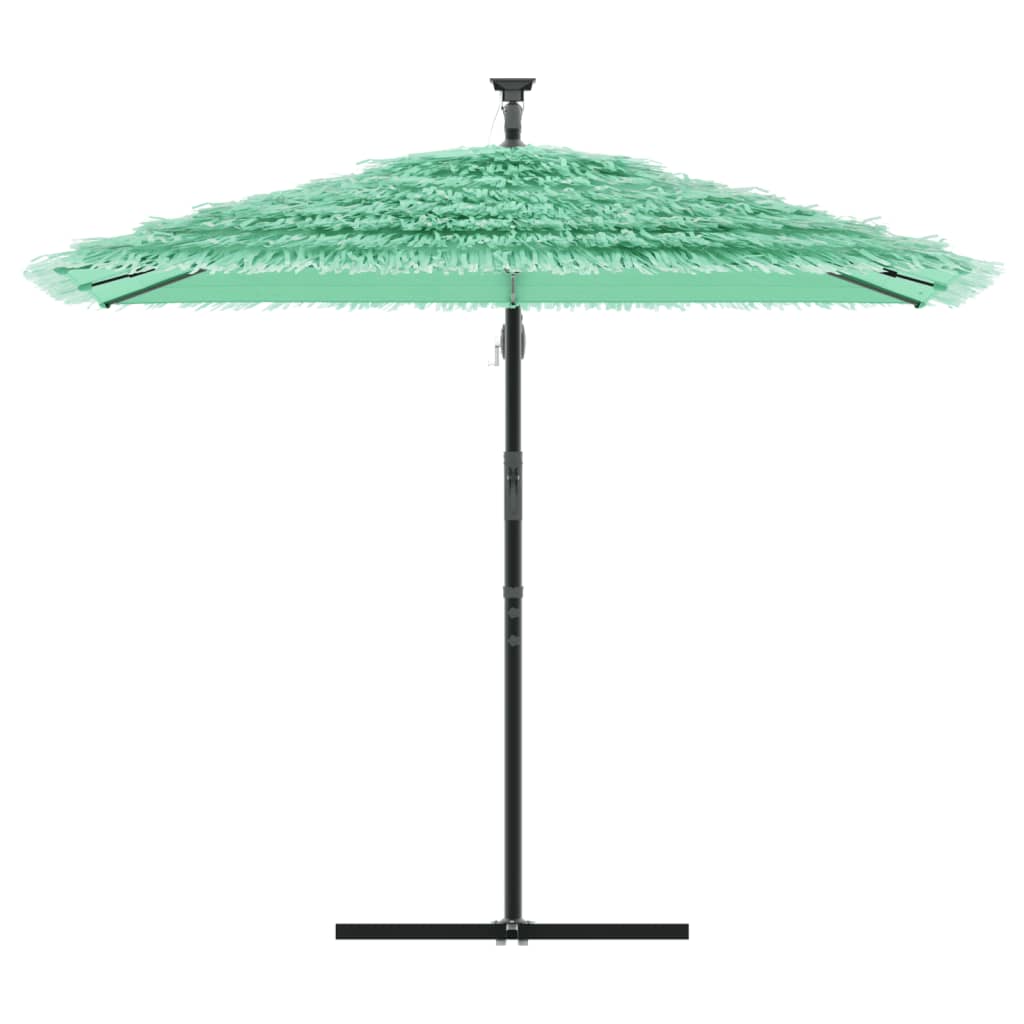 Guarda-sol de jardim com poste de aço 246x246x230 cm verde