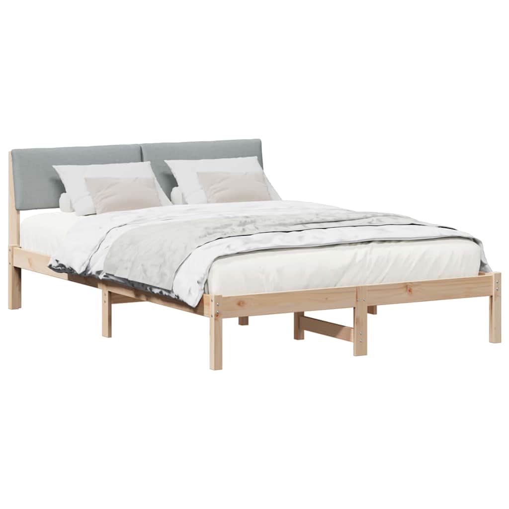 Estrutura da cama marrom e cinza claro 140 x 190 cm