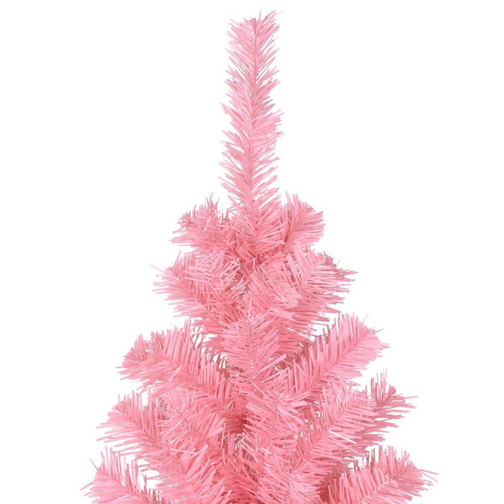 Árvore de natal artificial com suporte 210 cm PVC rosa