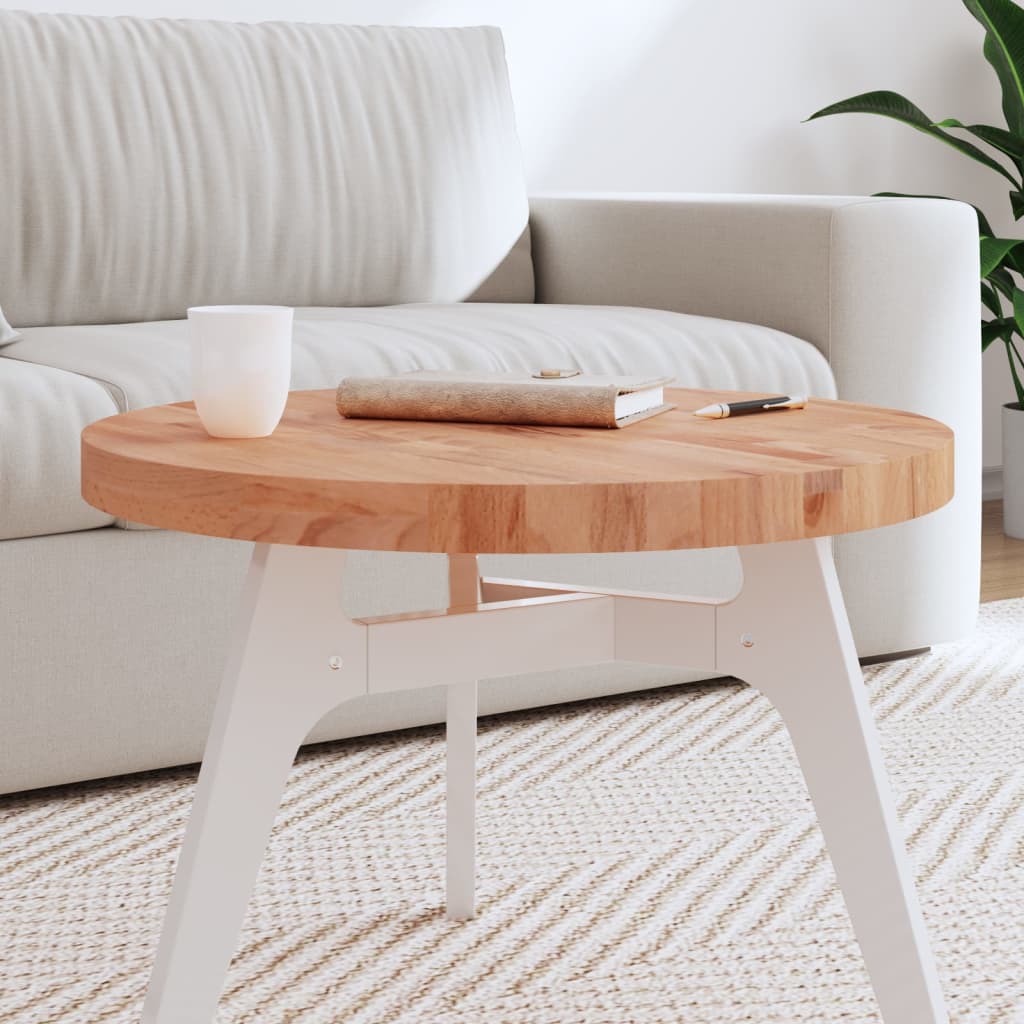 Tampo de mesa redondo ø60x4 cm madeira de faia maciça