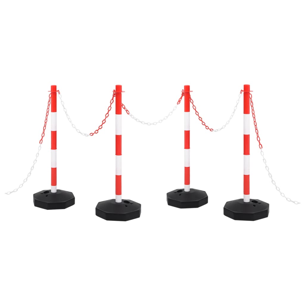 Conjunto de postes com corrente de plástico 10 m
