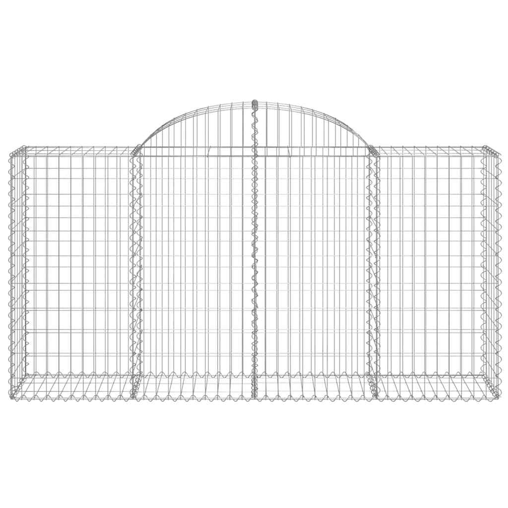 Cestos gabião arqueados 8pcs 200x50x100/120cm ferro galvanizado