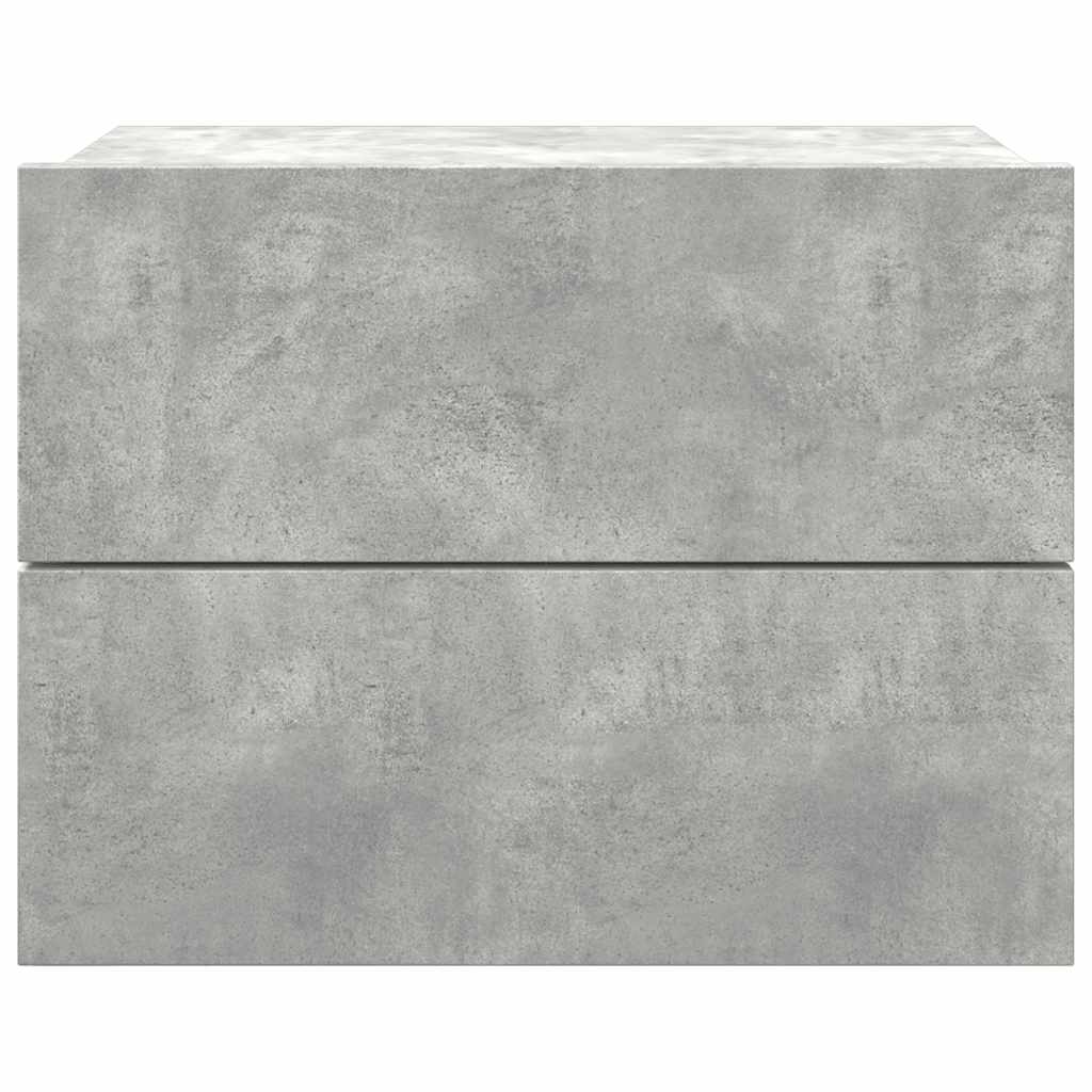 Mesa de cabeceira 40x30x30 cm derivados madeira cinza cimento