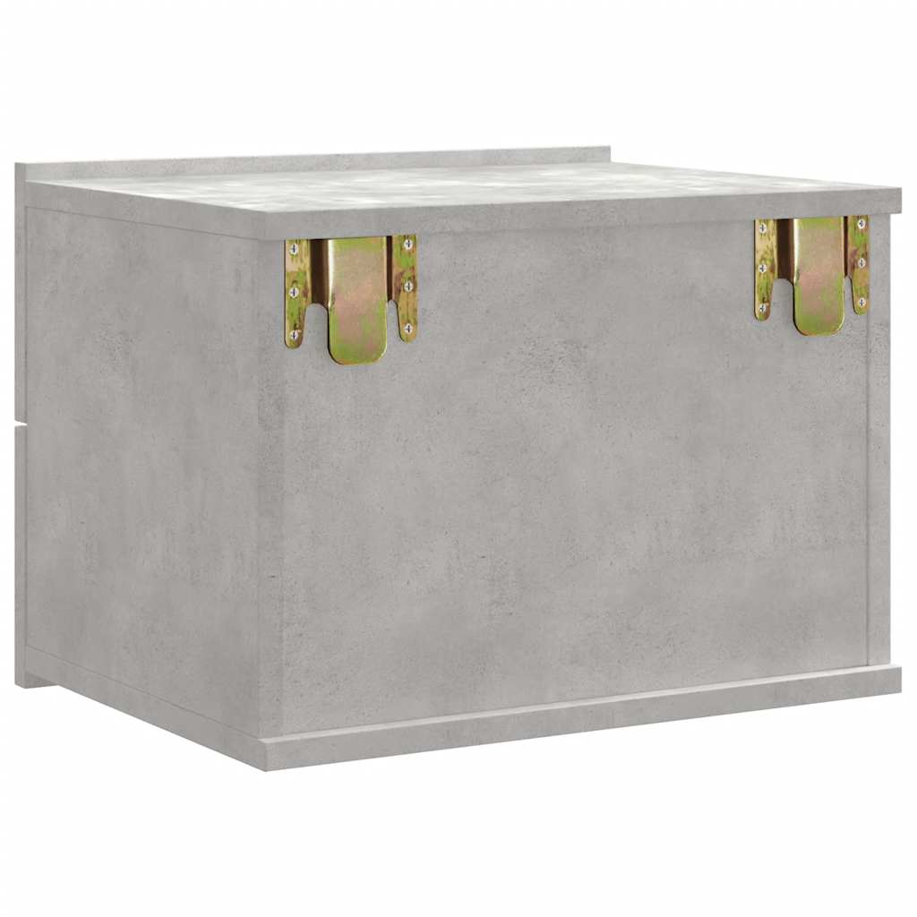 Mesa de cabeceira 40x30x30 cm derivados madeira cinza cimento