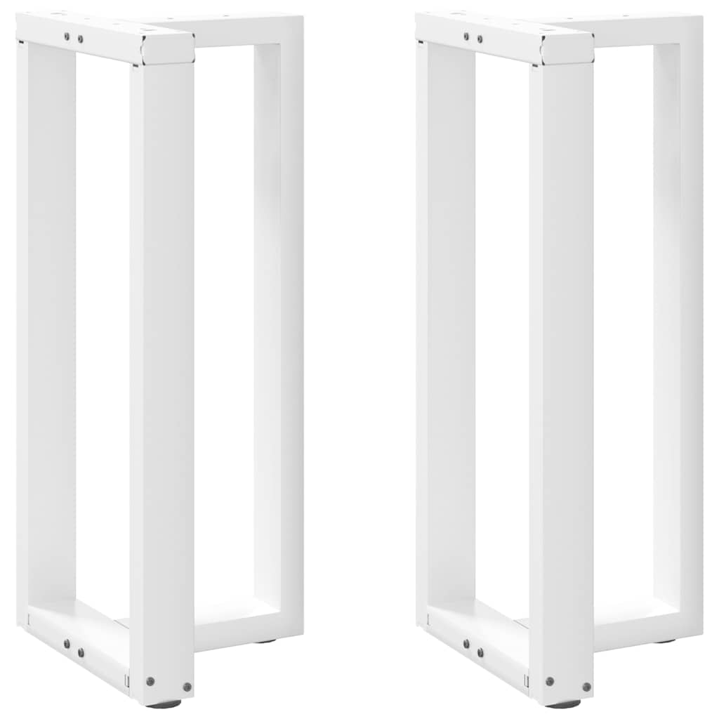 Pés de mesa de bar em forma de t, 2 peças, branco, 40x35x(90-91) cm, aço