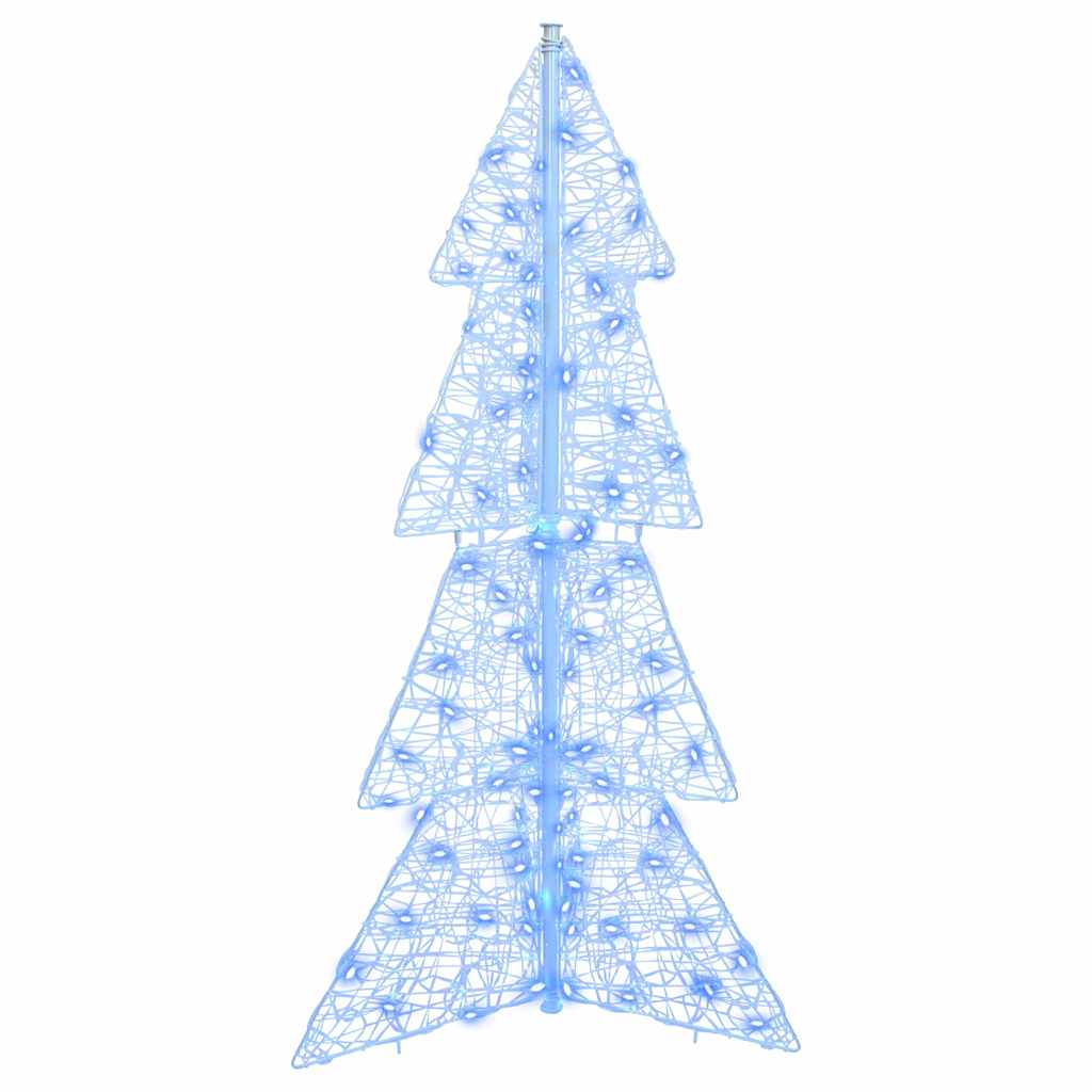 Árvore de natal com 100 leds azul 120 cm acrílo
