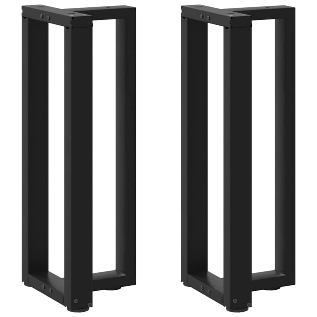 Pés de mesa de console em forma de t, 2 peças, preto, 38x25x(72-73) cm, aço
