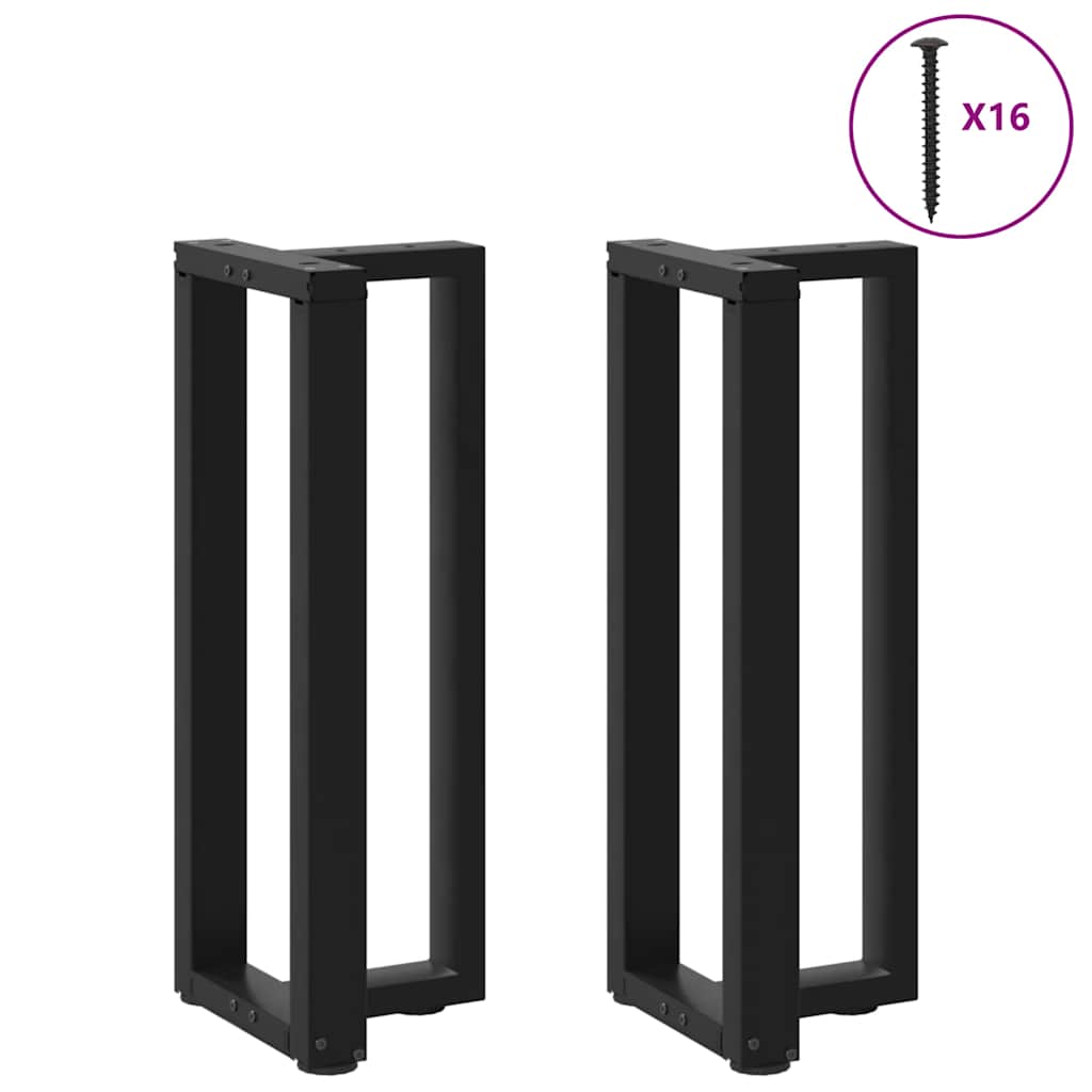 Pés de mesa de console em forma de t, 2 peças, preto, 38x25x(72-73) cm, aço