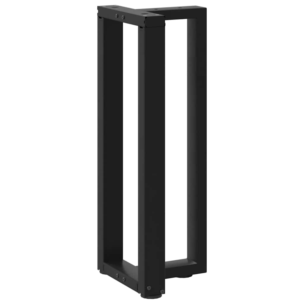 Pés de mesa de console em forma de t, 2 peças, preto, 38x25x(72-73) cm, aço