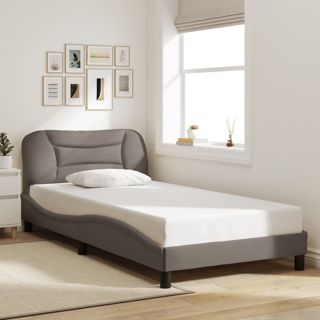 Estrutura de cama com LED sem colchão hvar 100x200 cm tecido