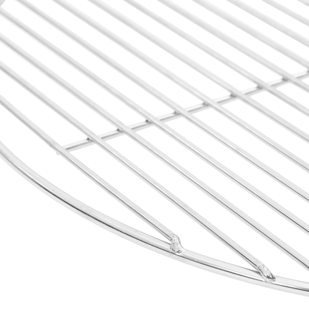 Grelha para churrasco redonda ø47 cm aço inoxidável 304