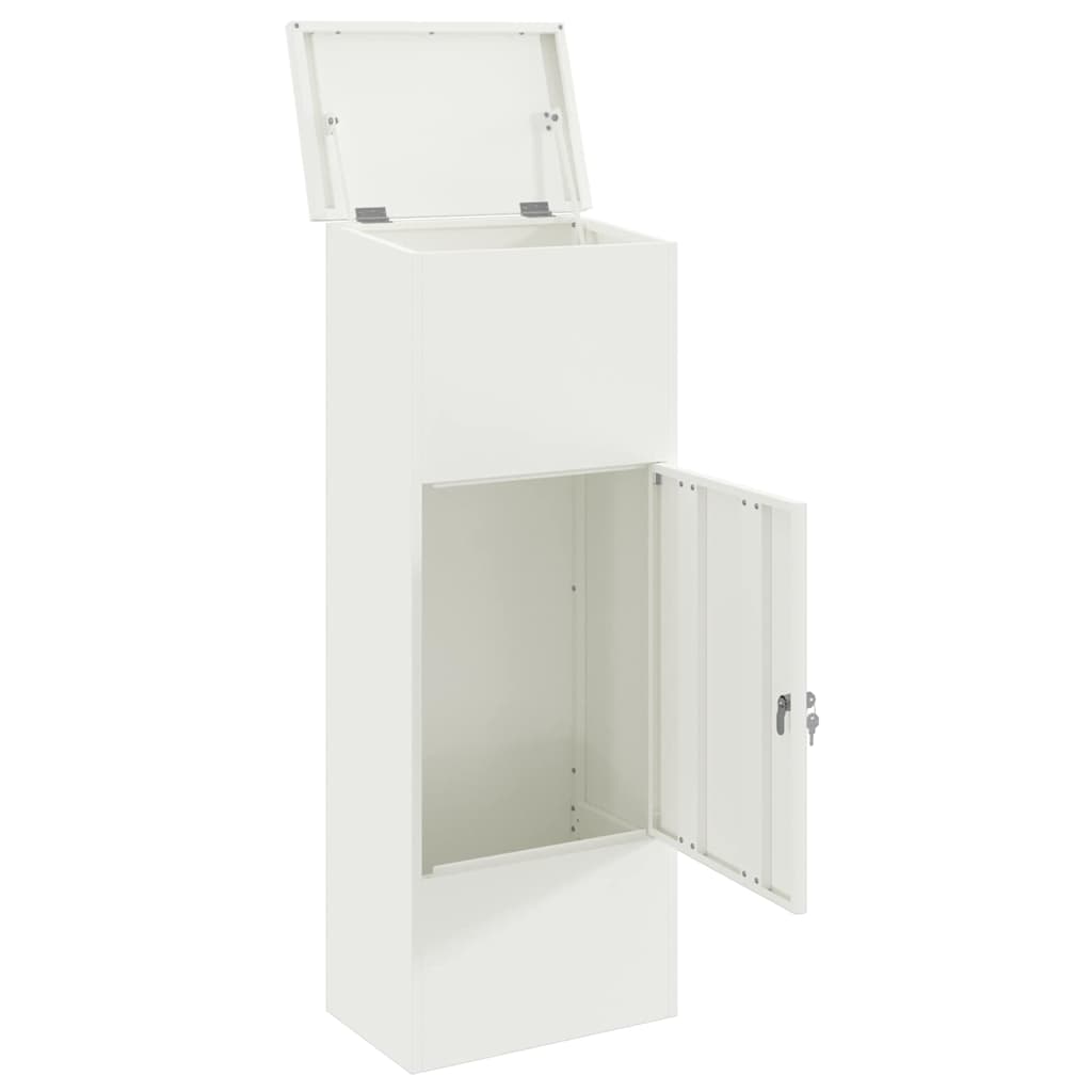 Caixa para entrega de pacotes branco 44,5 x 29 x 110,5 cm aço