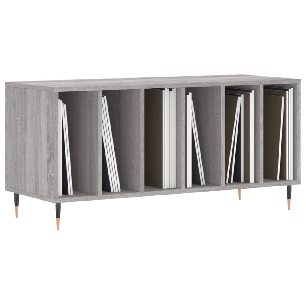 Armário p/ discos 100x38x48cm derivados madeira cinzento sonoma