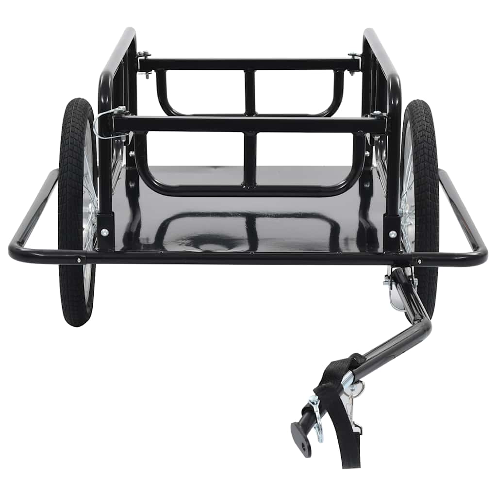 Reboque para bicicleta 130x73x48,5 cm aço preto