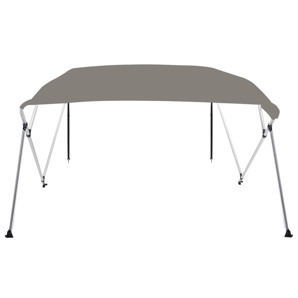 Toldo de 4 arcos bimini 243x244x137 cm cinzento