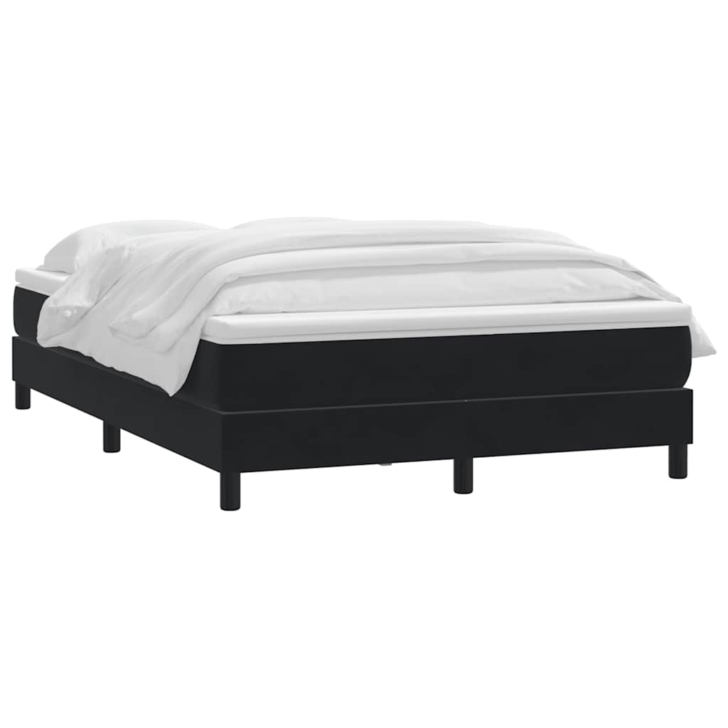 Cama com molas/colchão 160x210 cm veludo preto