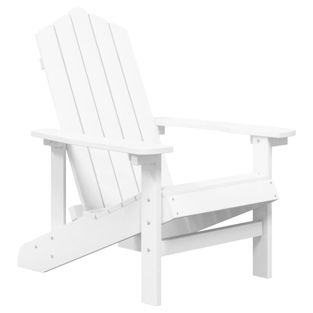 Cadeiras de jardim adirondack 2 pcs pead branco
