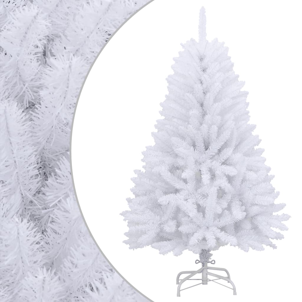 Árvore de natal artificial articulada com suporte 150 cm branco
