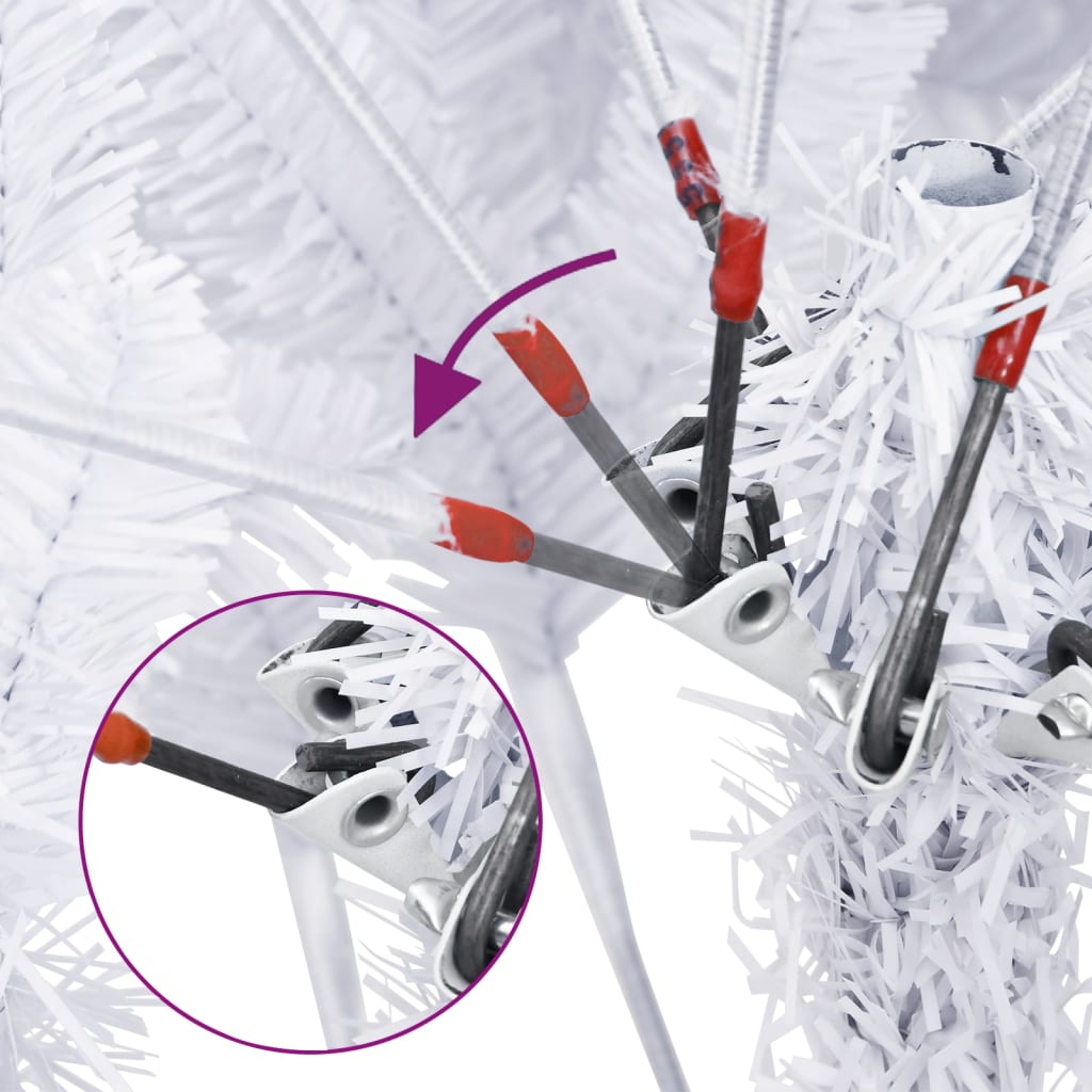 Árvore de natal artificial articulada com suporte 150 cm branco