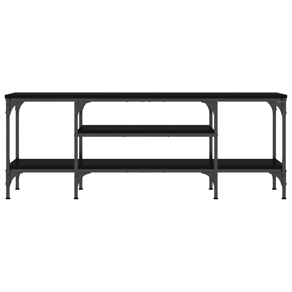 Móvel de TV 121x35x45 cm derivados de madeira/ferro preto