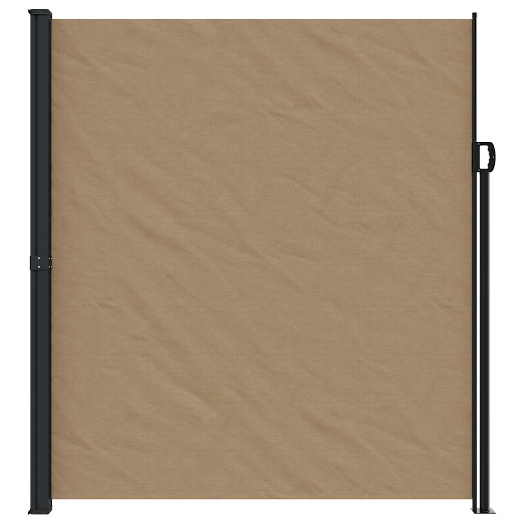 Toldo lateral retrátil 220x600 cm cinzento-acastanhado