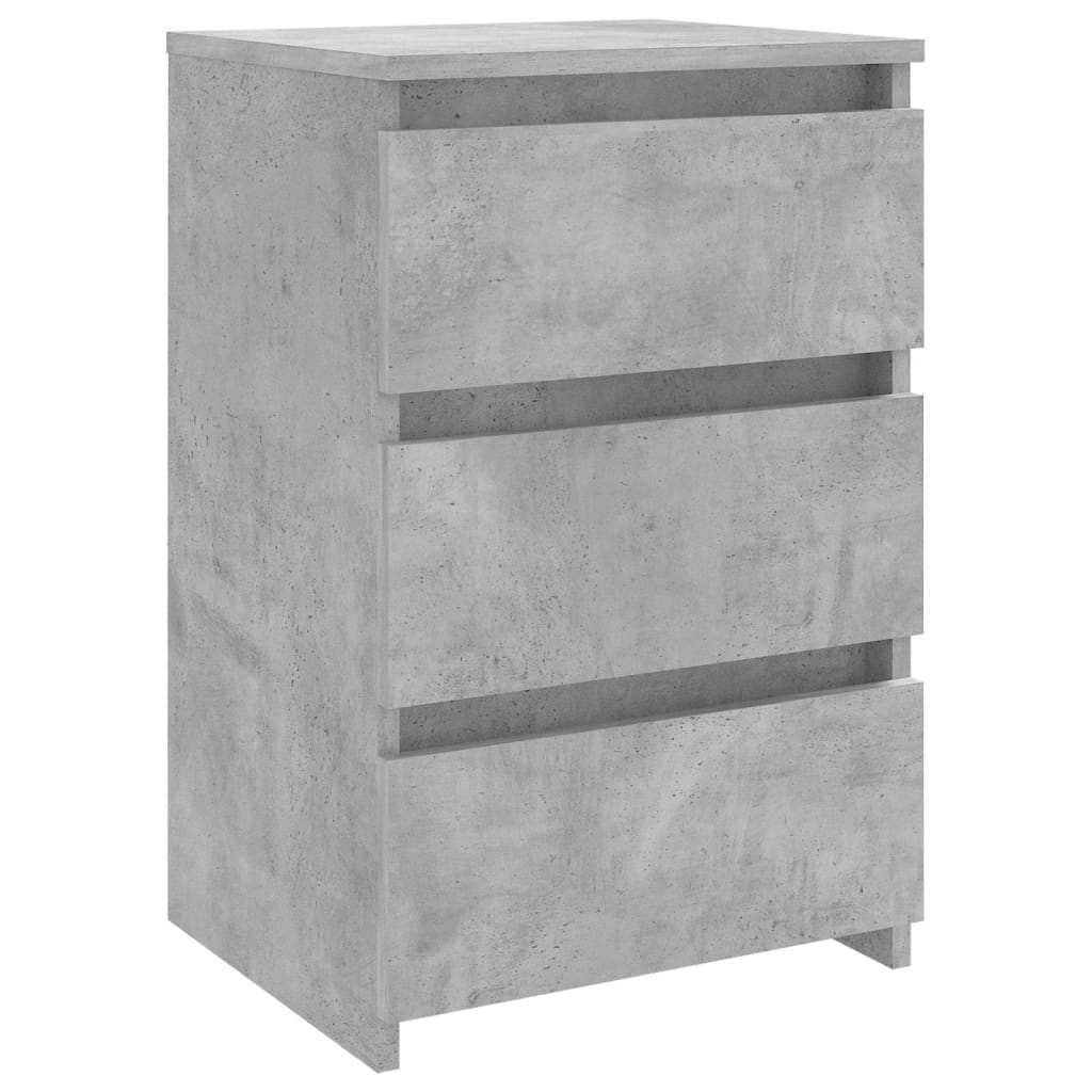 Mesa de cabeceira derivados de madeira cinzento cimento