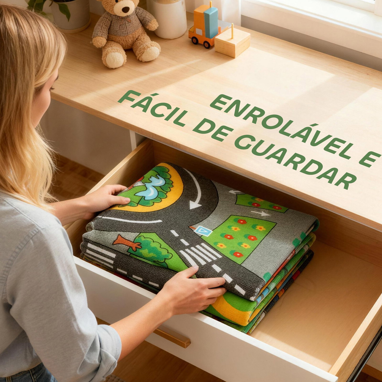 Tapete infantil estrada de cidade 160x100 cm tapete educativo antiderrapante para engatinhar e brincar com carros multicor