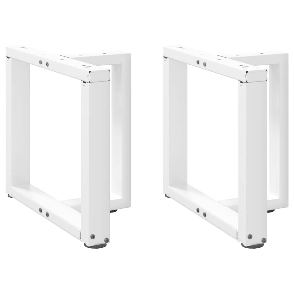 Pés para mesa de centro em forma de t, 2 peças, branco, 50x25x(42-43) cm, aço