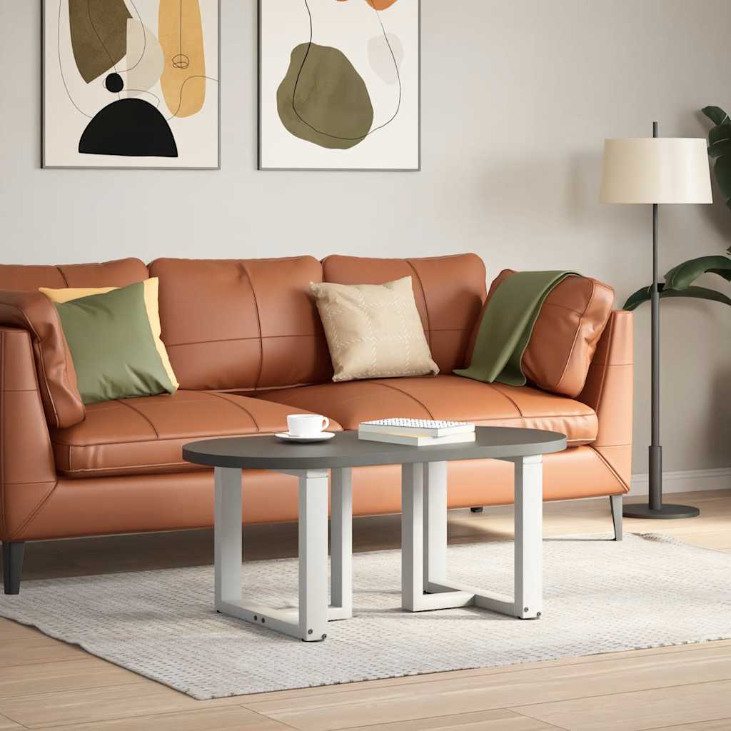 Pés para mesa de centro em forma de t, 2 peças, branco, 50x25x(42-43) cm, aço