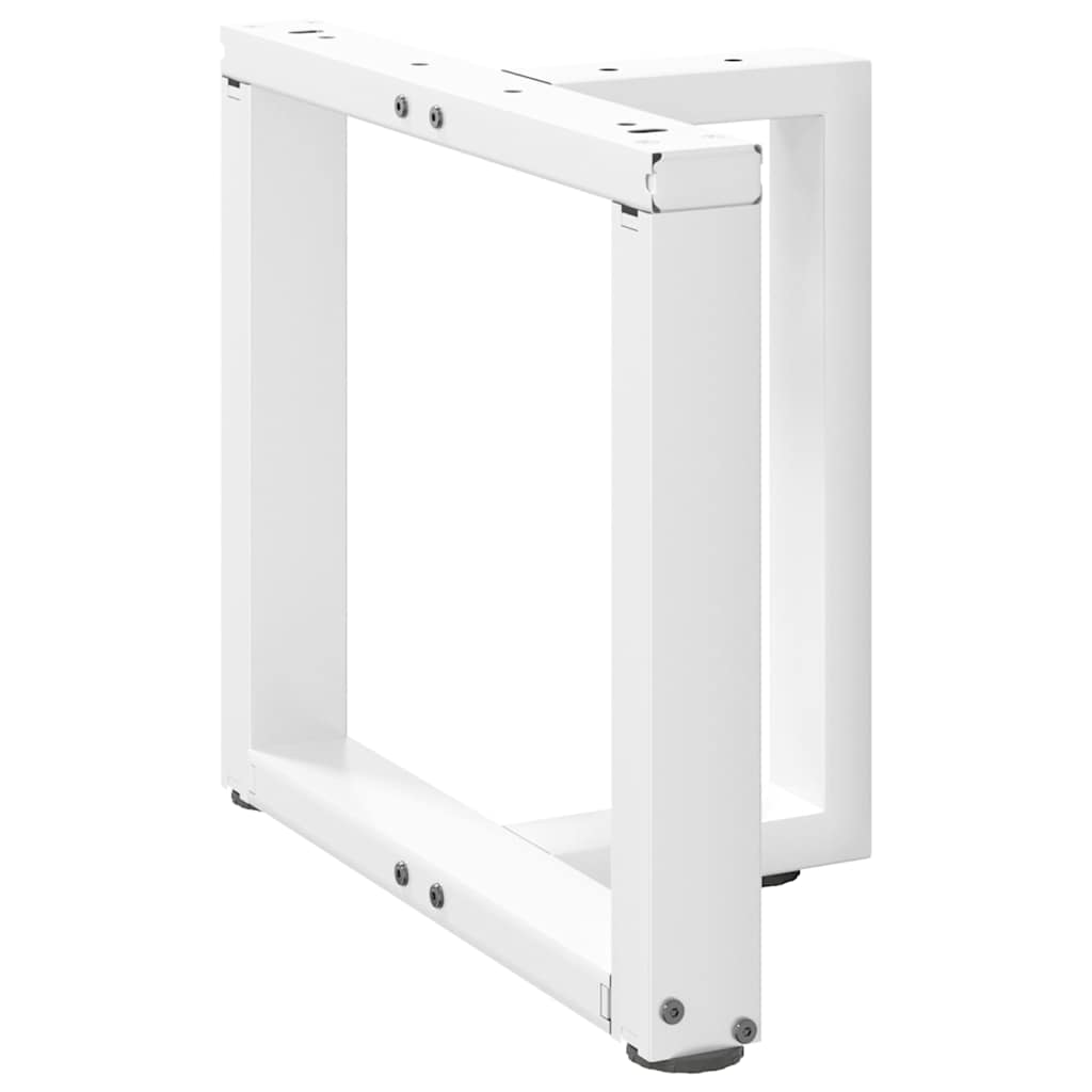 Pés para mesa de centro em forma de t, 2 peças, branco, 50x25x(42-43) cm, aço