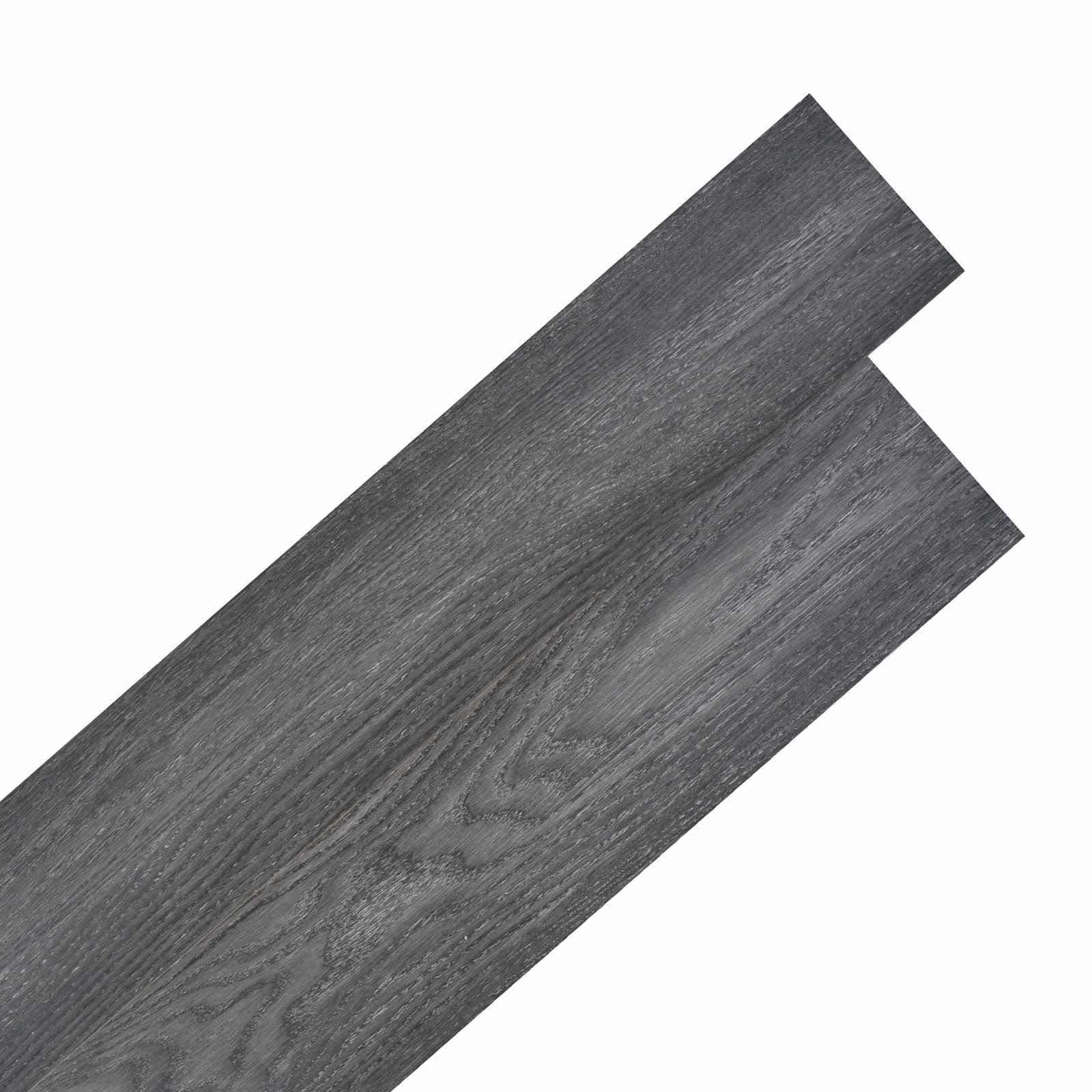 Pranchas de piso preto e branco 5,02 m² 36 unid. PVC
