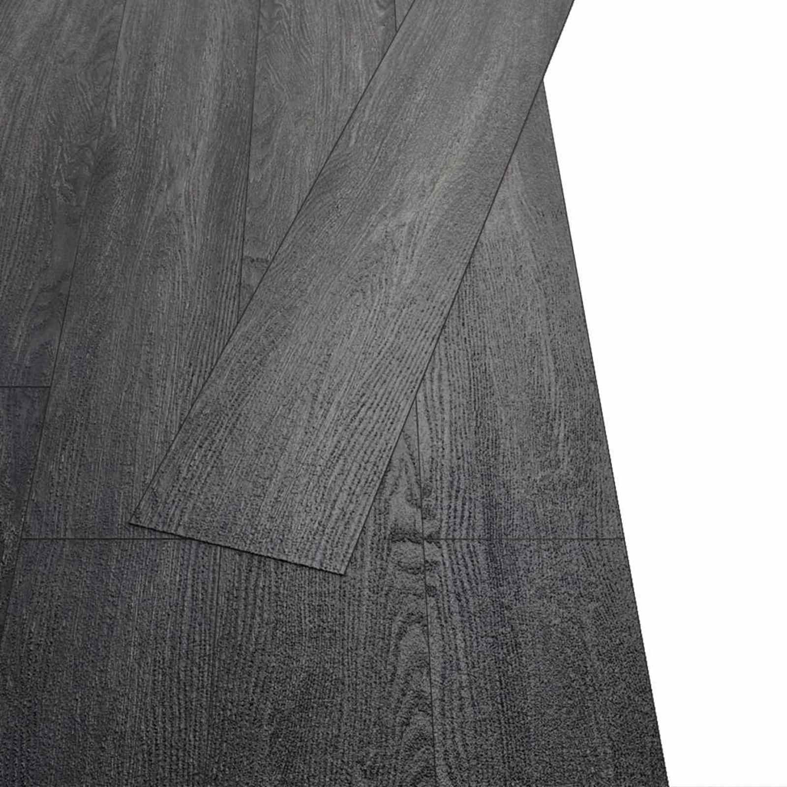 Pranchas de piso preto e branco 5,02 m² 36 unid. PVC