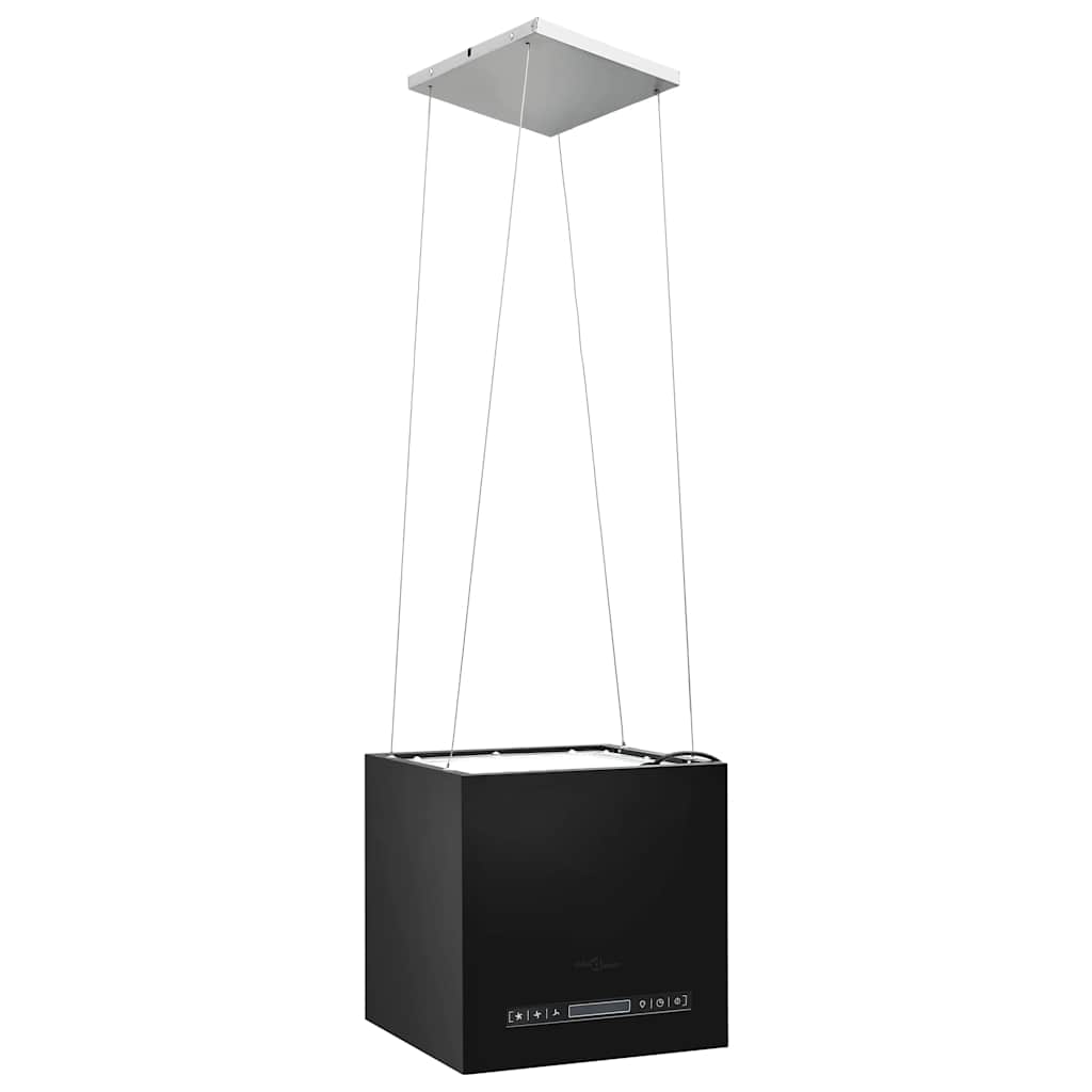 Exaustor de ilha suspenso ecrã tátil lcd 37cm aço revestido pó