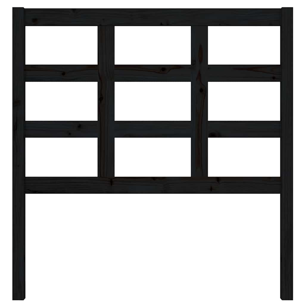 Cabeceira de cama 95,5x4x100 cm pinho maciço preto