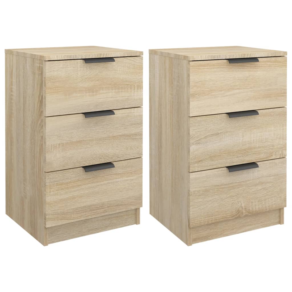 Mesas de cabeceira 2 pcs 40x36x65 cm carvalho sonoma