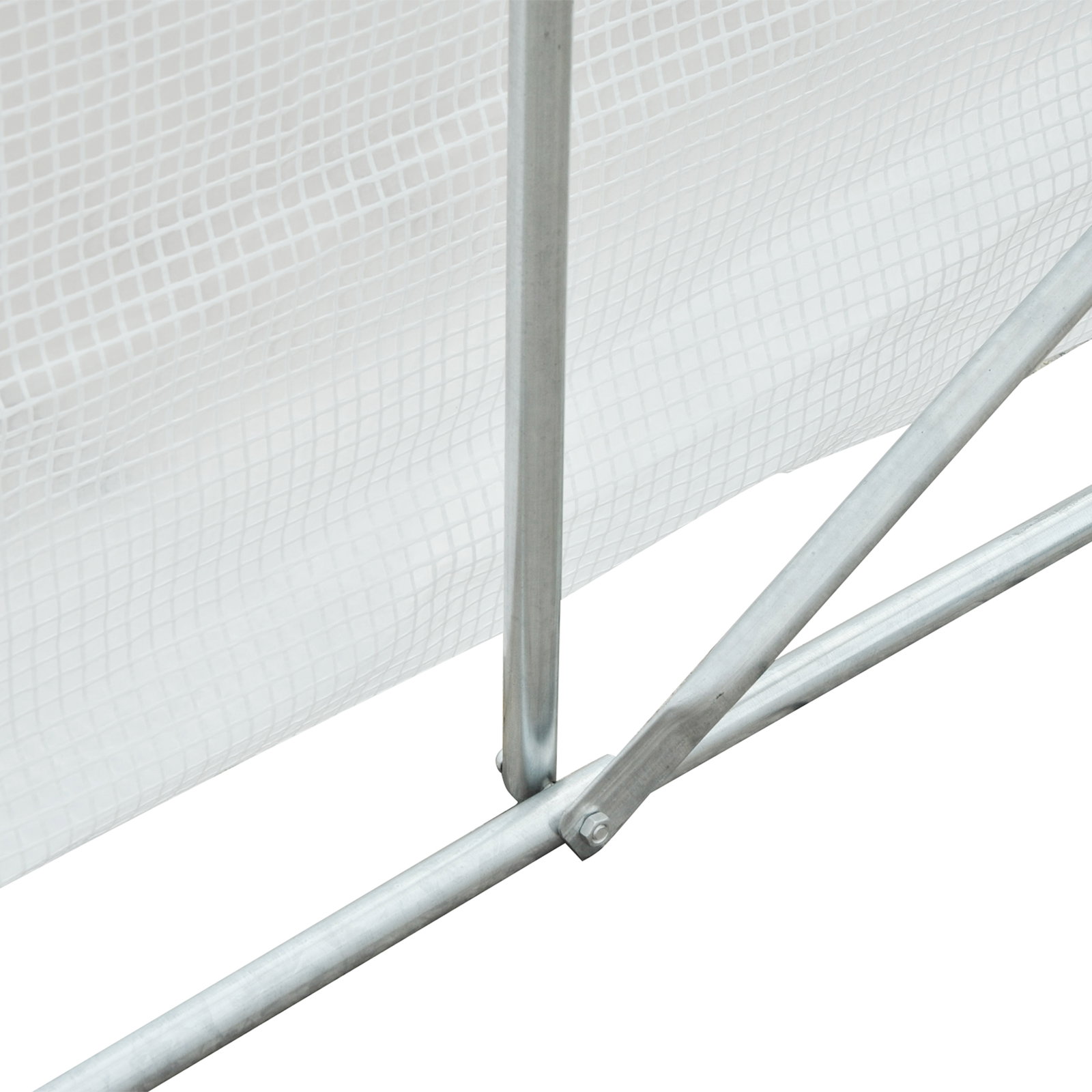 Estufa tipo túnel 445x299x200cm com porta enrolável 6 janelas estufa para cultivo de plantas verduras branco
