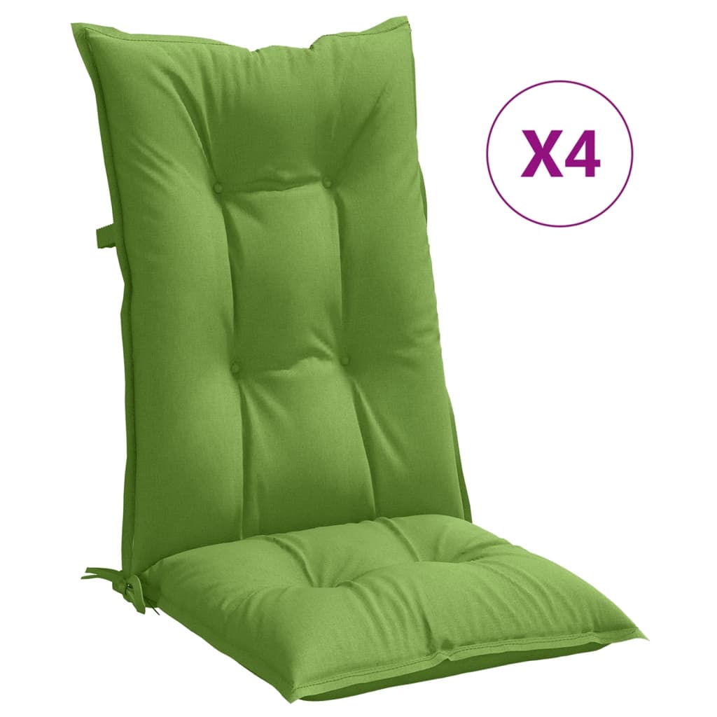 Almofadões cadeiras altas 4pcs mesclado tecido verde