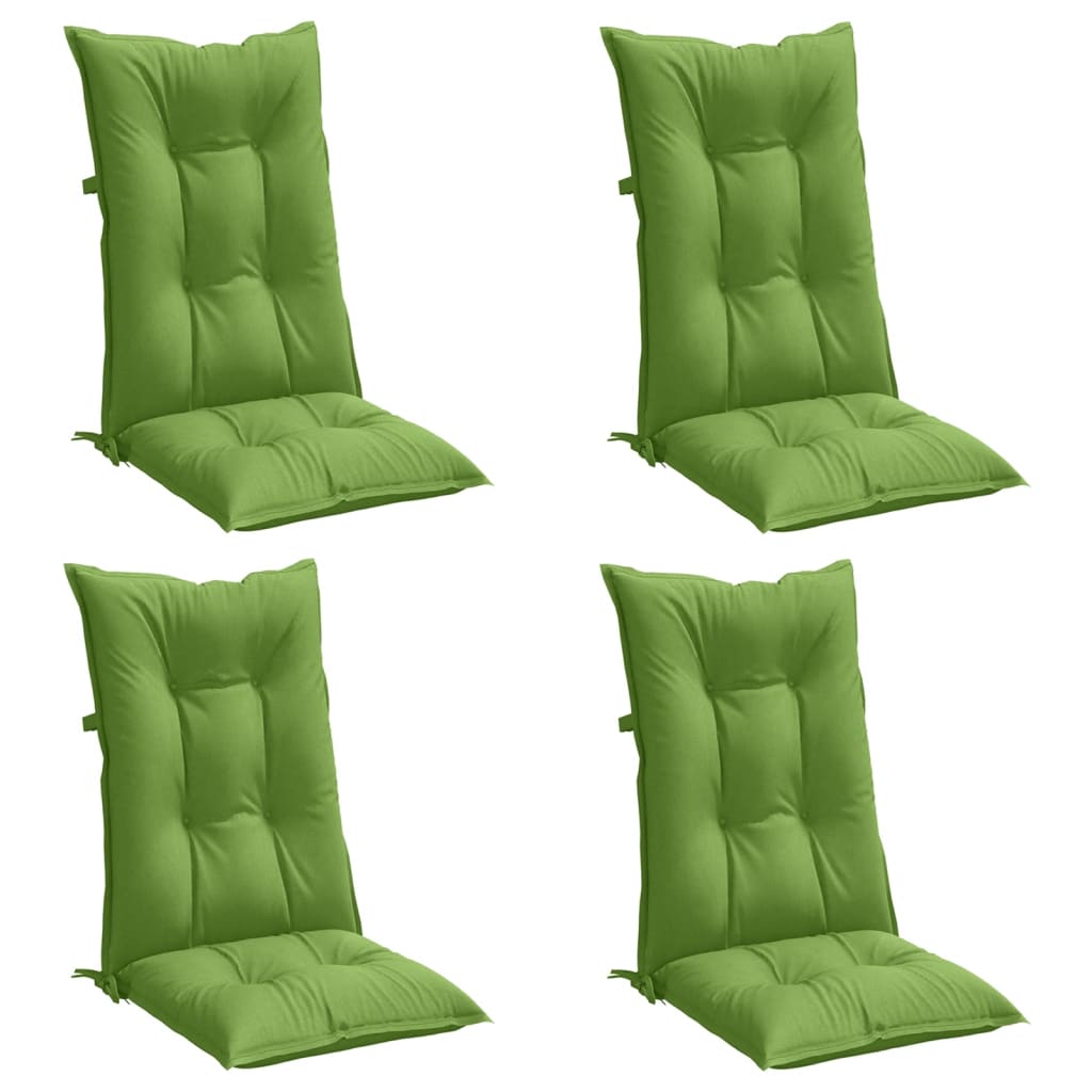 Almofadões cadeiras altas 4pcs mesclado tecido verde
