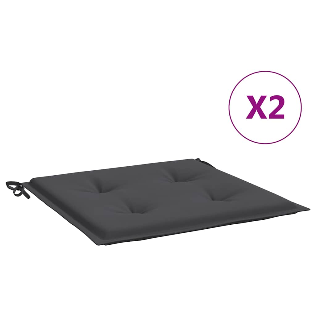 Almofadões p/ cadeiras de jardim 2 pcs tecido oxford antracite