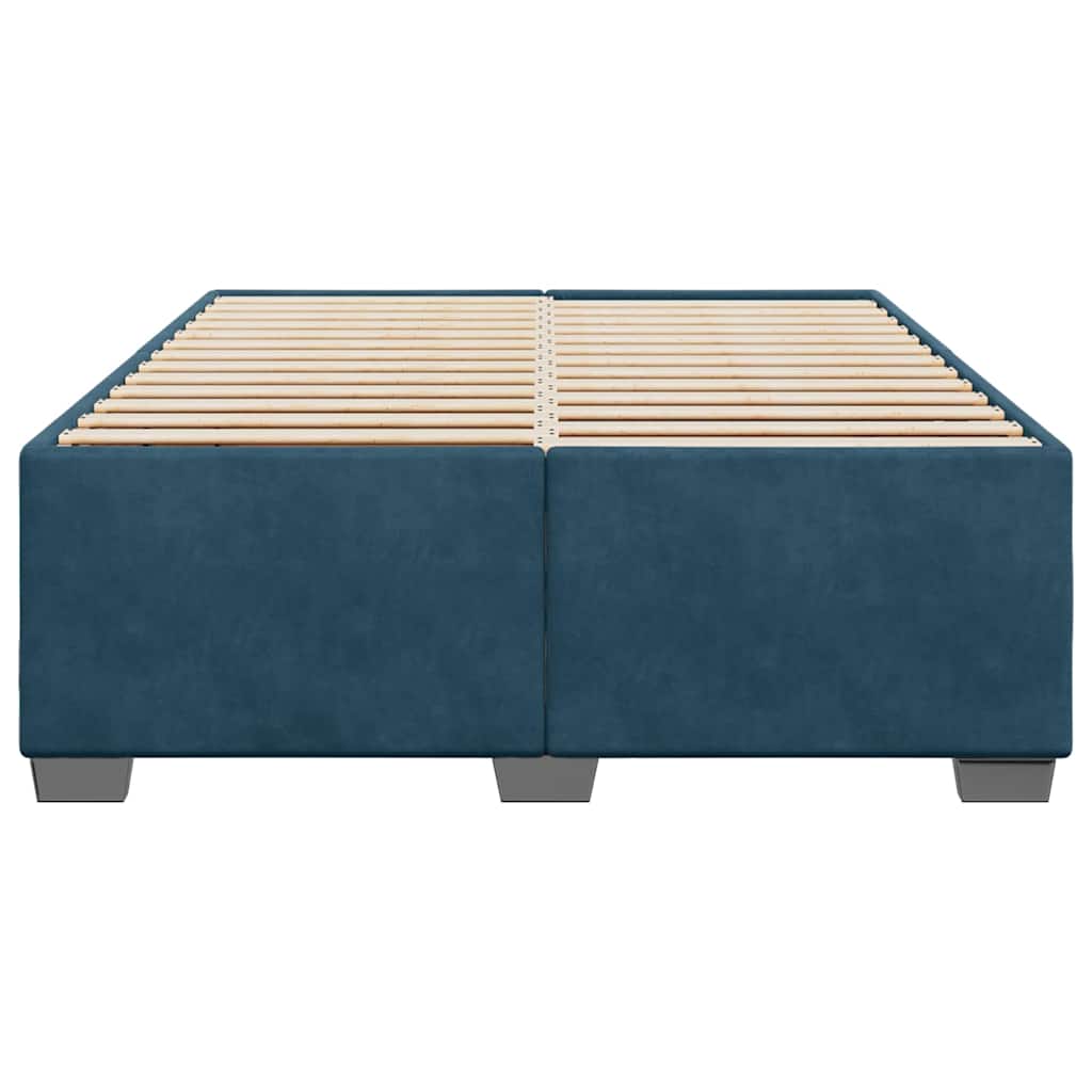 Estrutura de cama 140x200 cm veludo azul