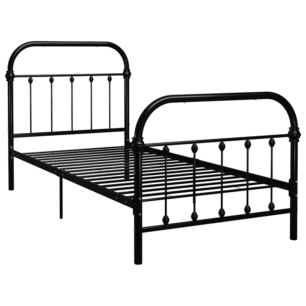 Estrutura de cama 100x200 cm metal preto