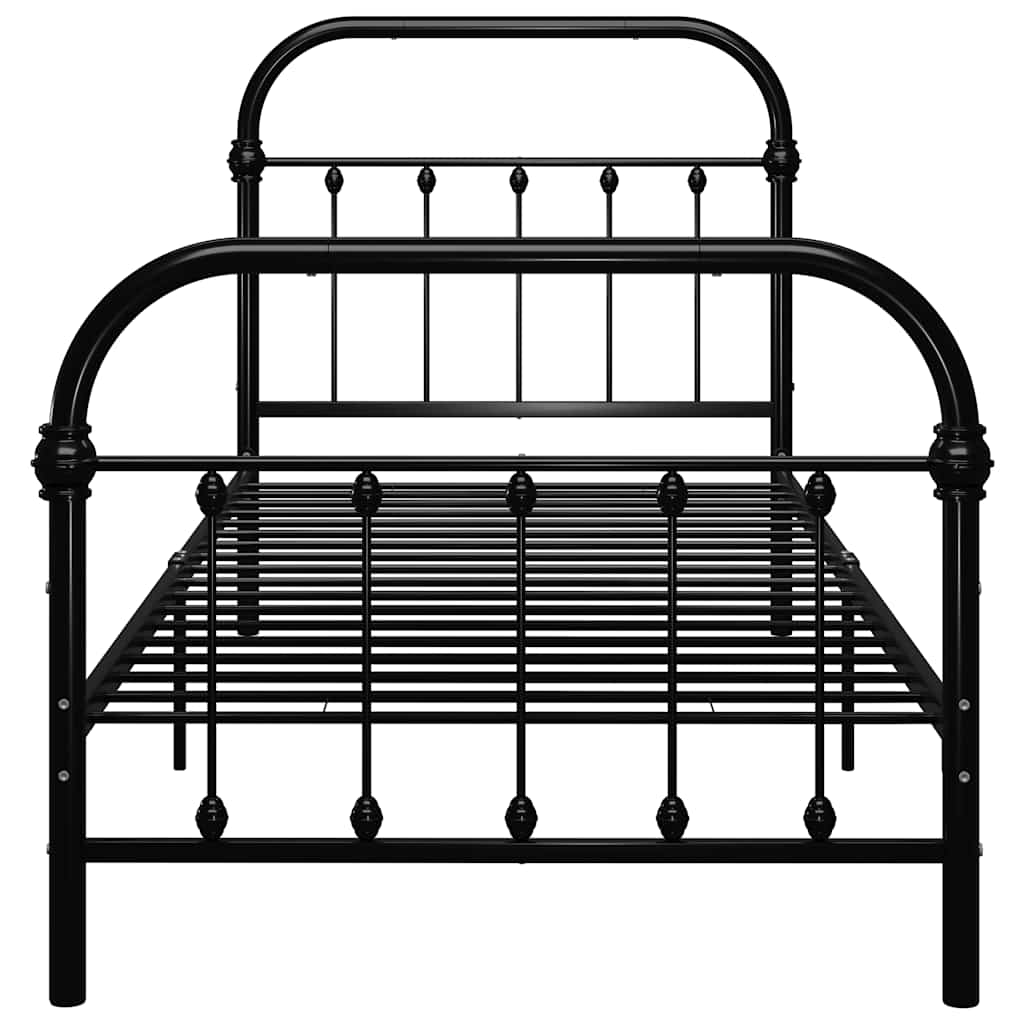 Estrutura de cama 100x200 cm metal preto