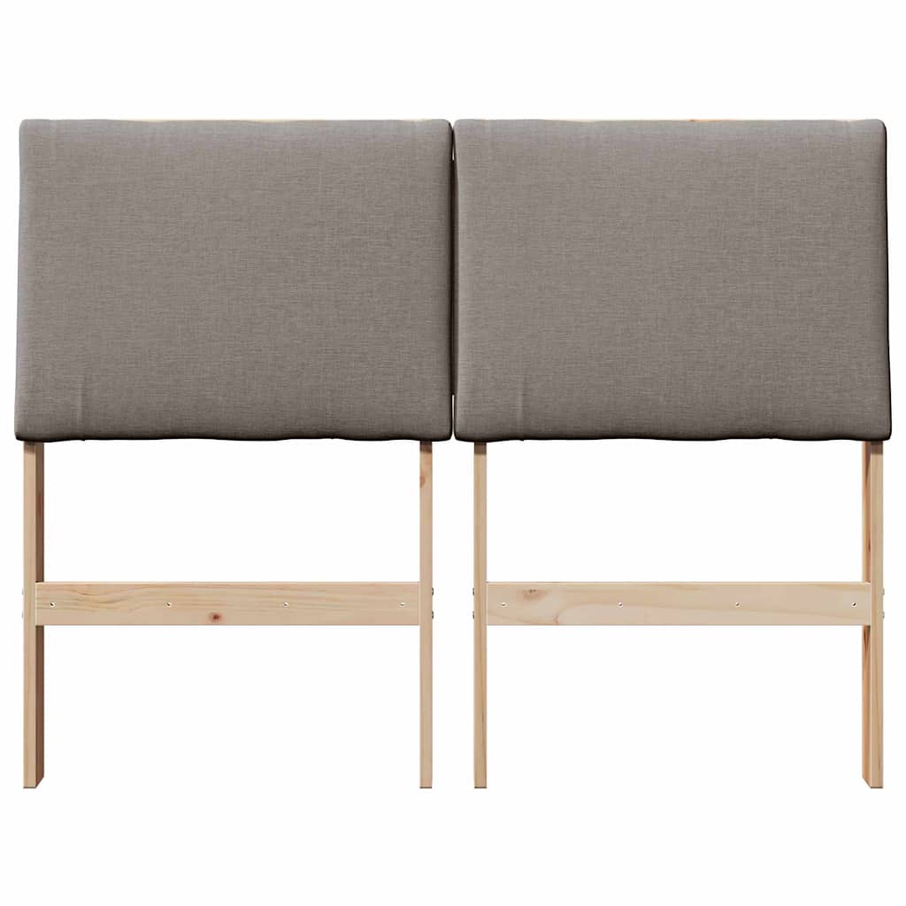 Cabeceira estofada cinzento-acastanhado 120 cm