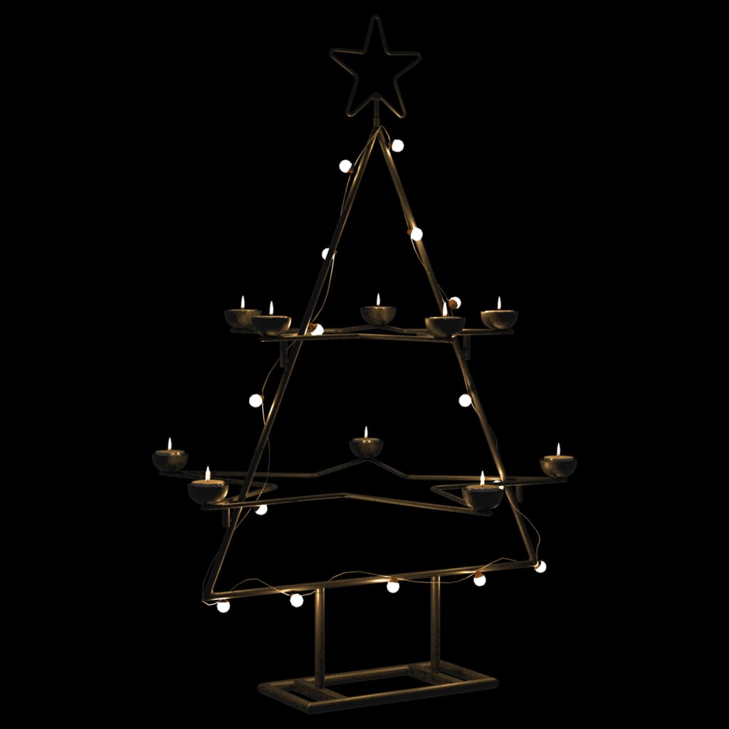 Árvore de natal para decoração 75 cm metal preto