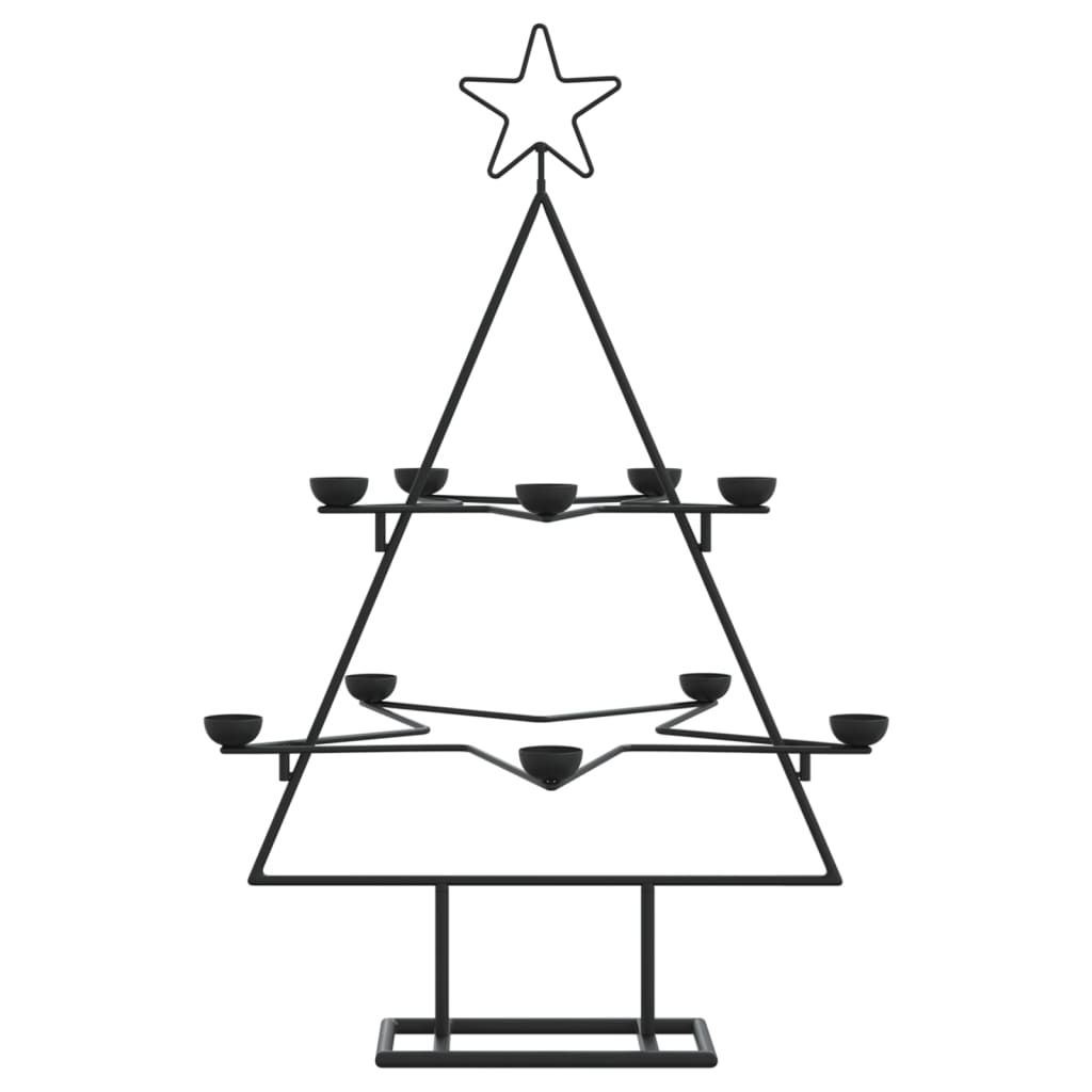 Árvore de natal para decoração 75 cm metal preto