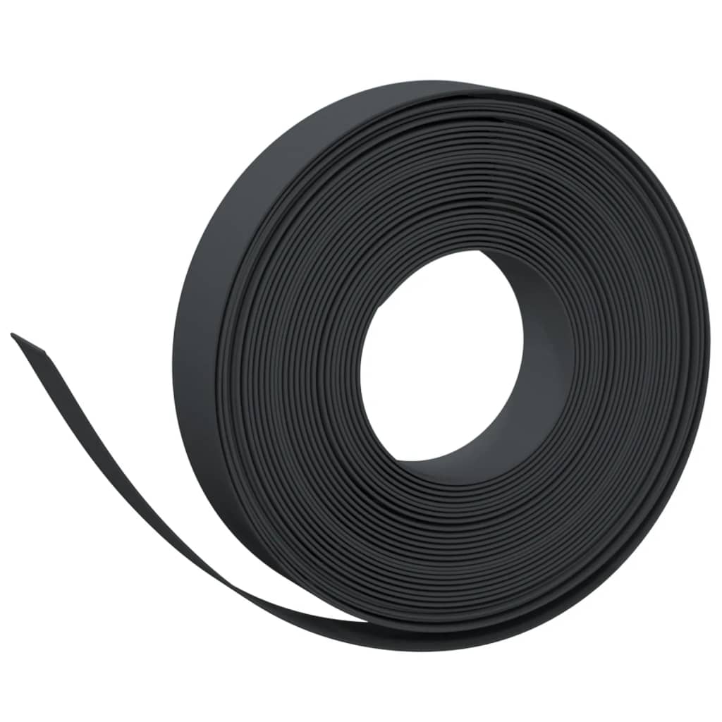 Bordas de jardim 3 pcs 10 m 10 cm polietileno preto