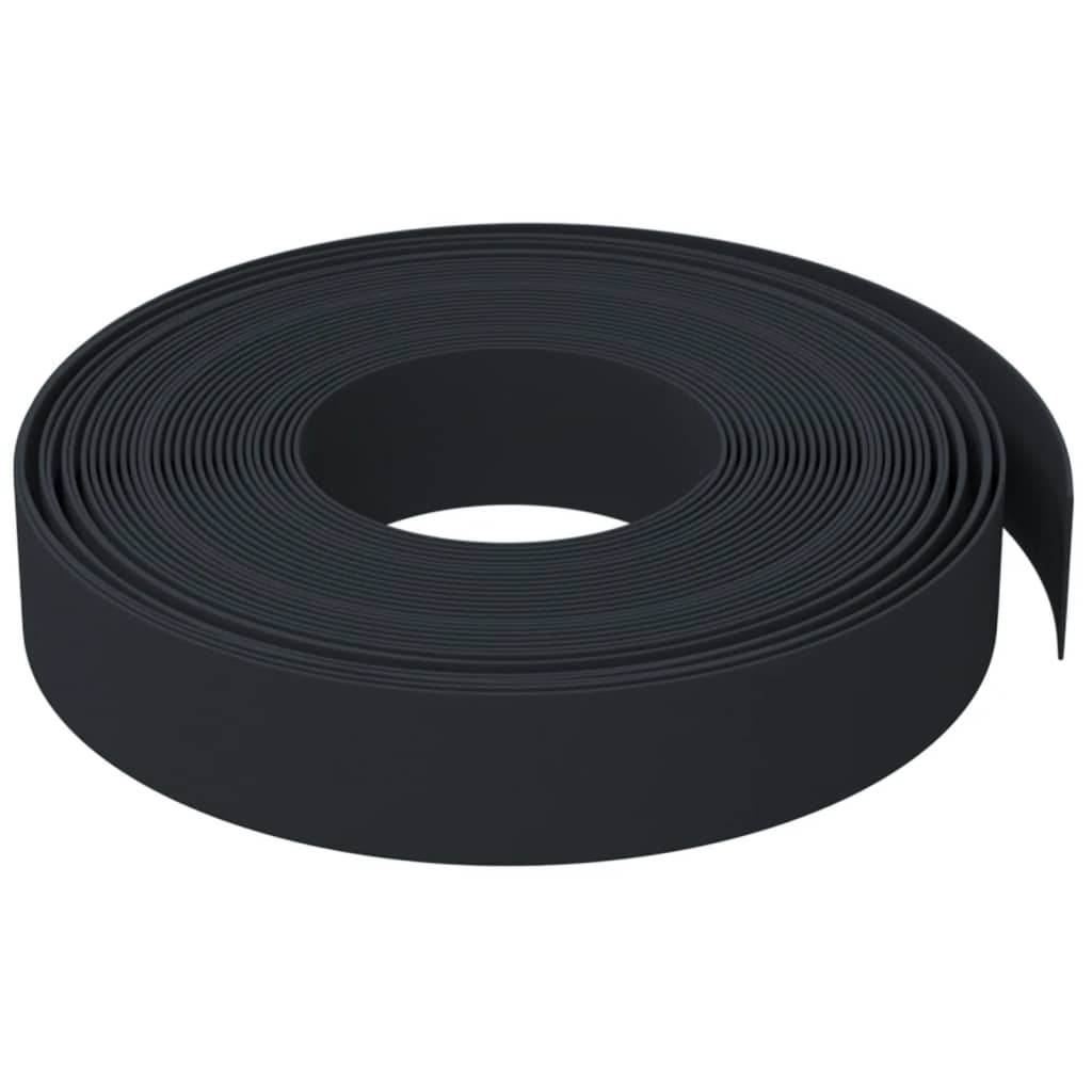 Bordas de jardim 3 pcs 10 m 10 cm polietileno preto