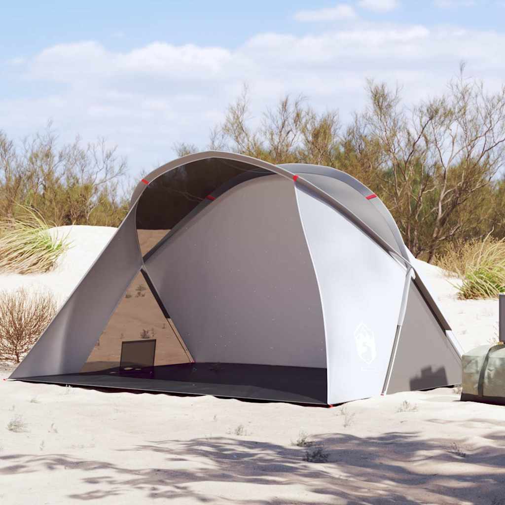 Tenda de praia 2 pessoas pop-up impermeável cinzento