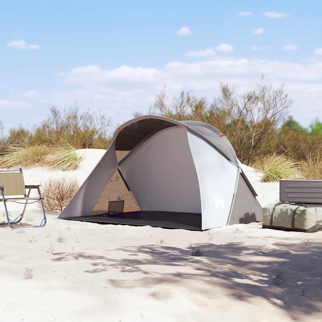 Tenda de praia 2 pessoas pop-up impermeável cinzento