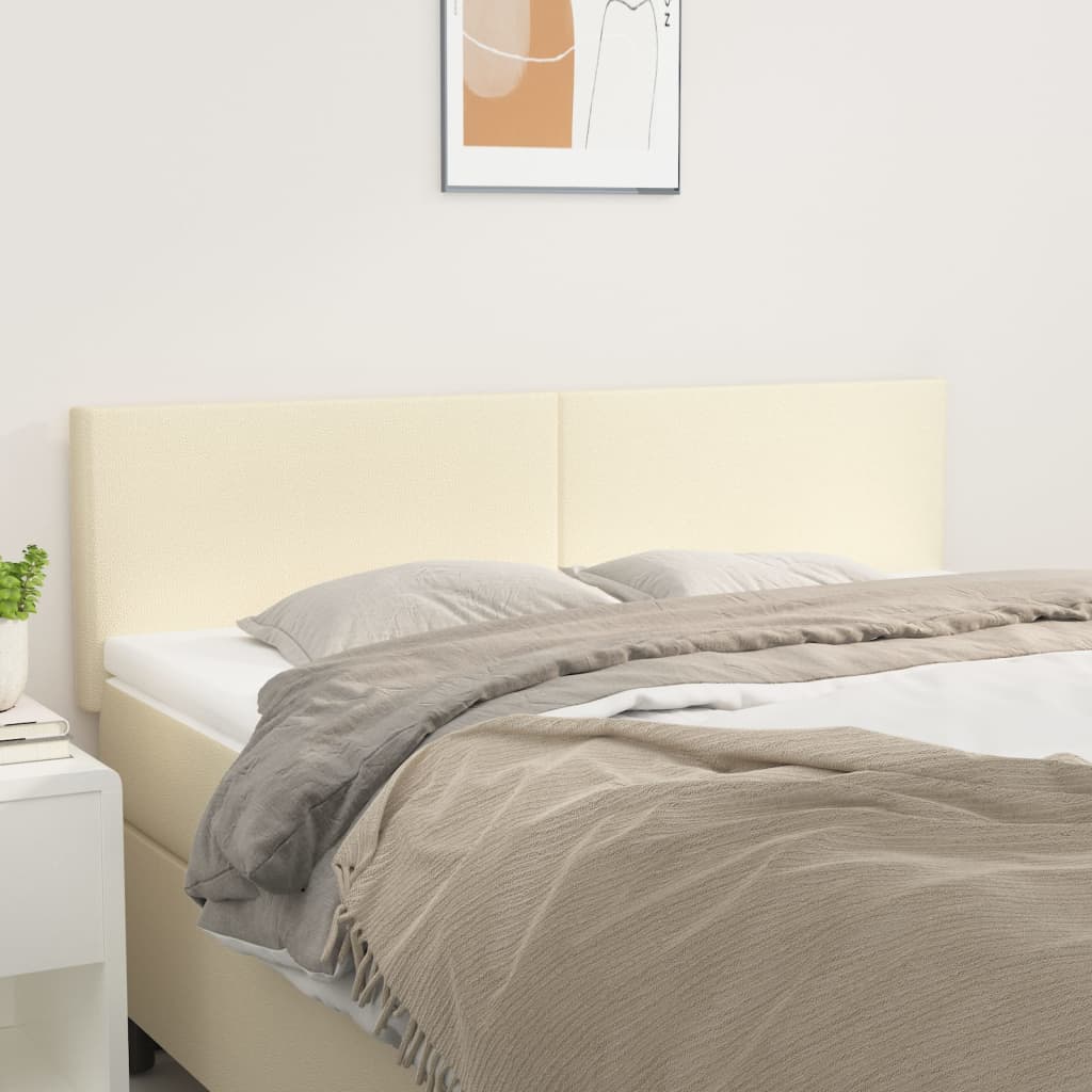 Cabeceiras creme 144x5x78/88 cm couro artificial